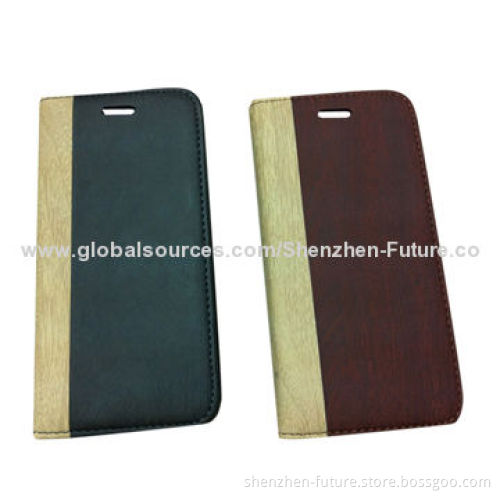Wood pattern case for iPhone 6 with card slot
